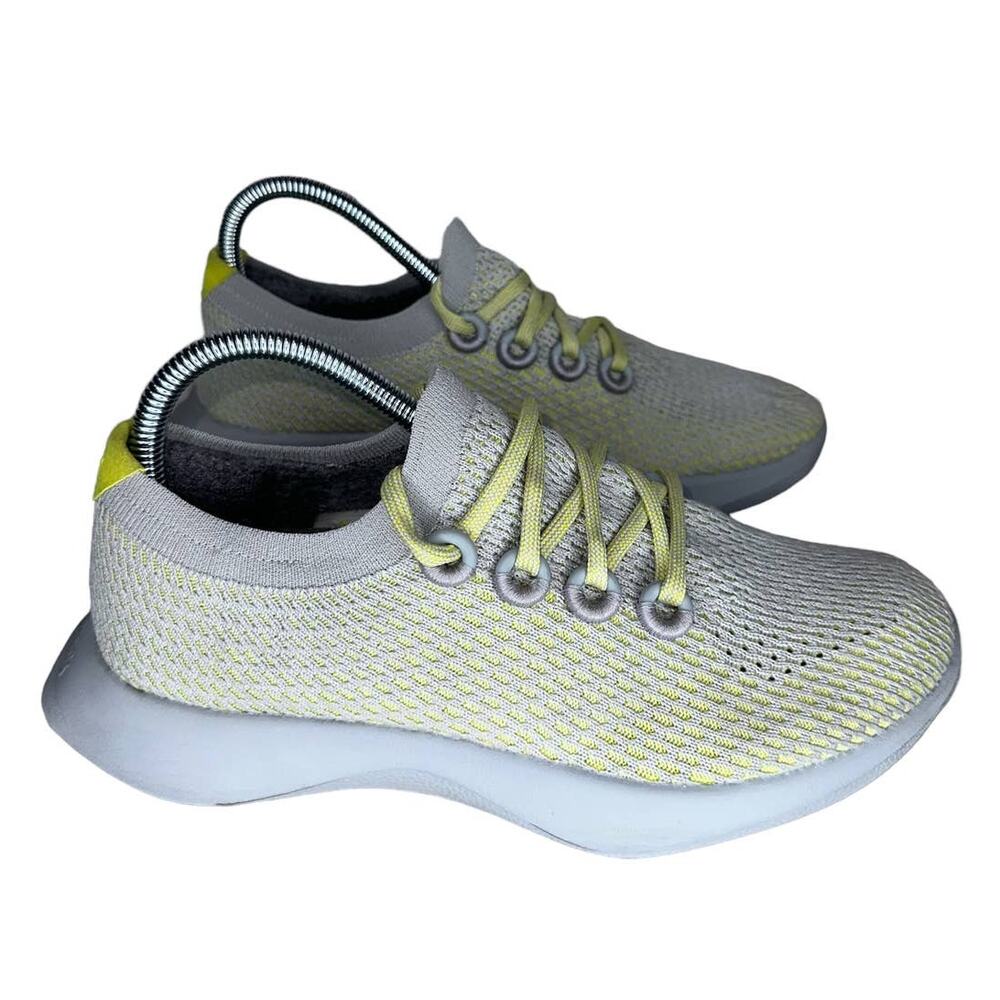 Allbirds Women's Tree Dasher 1 Gray Green Flexible Wool Sneakers Shoes Size 8